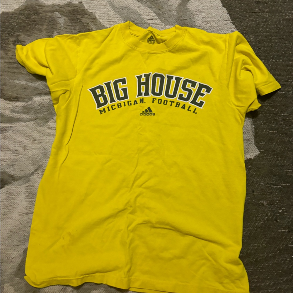 Adidas Michigan Football Yellow Tee Size M (Runs small)